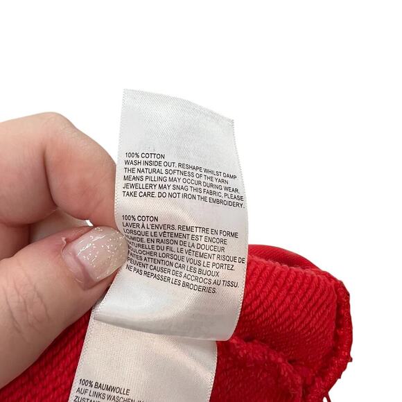 WHISTLES Cest La Vie Sweatshirt Top Red Size‎ Medium - Picture 11 of 11